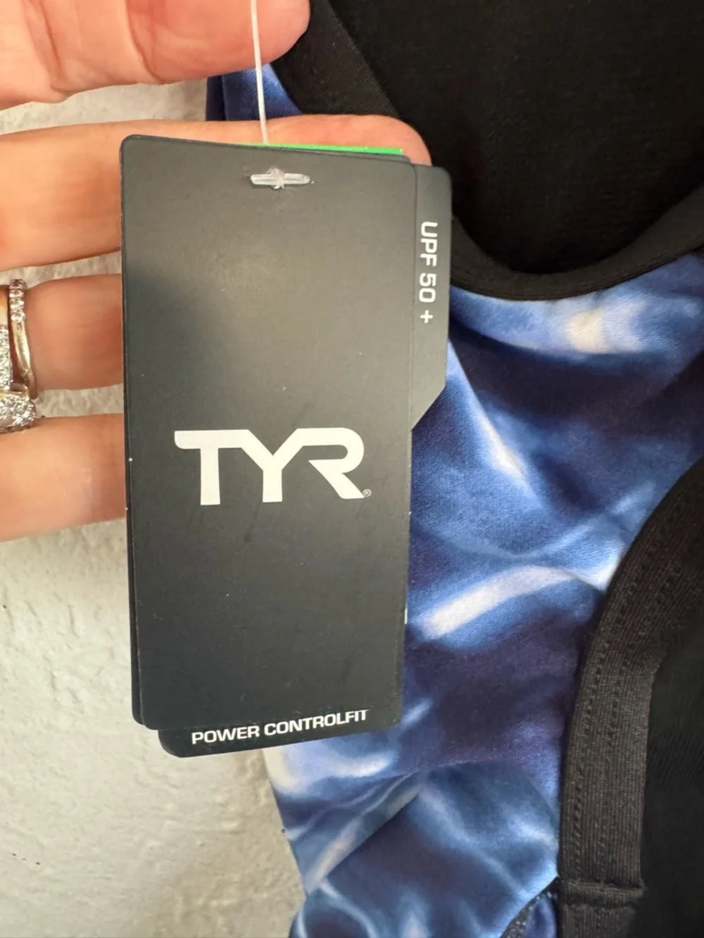 NWT TYR Durafast Elite Diamondfit Controlfit 1 PC Swimsuit, Met Blue, 10 - Picture 7 of 9